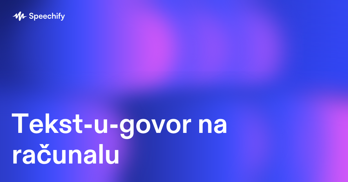 Tekst-u-govor na računalu
