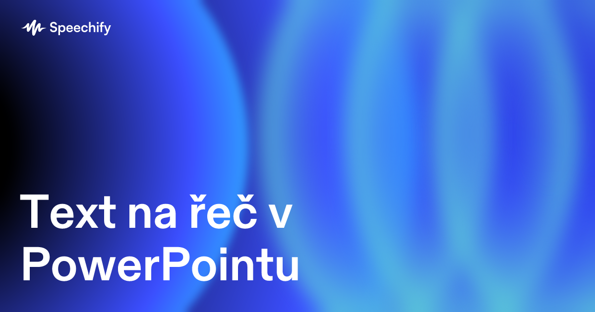 Text na řeč v PowerPointu