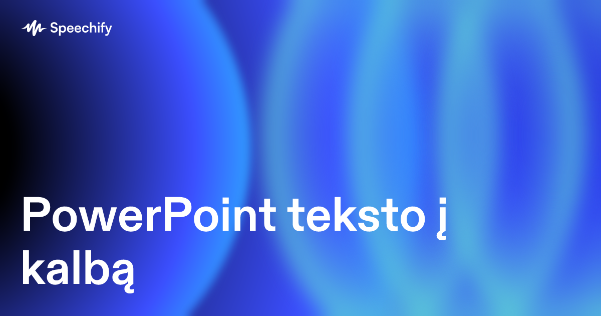 PowerPoint teksto į kalbą