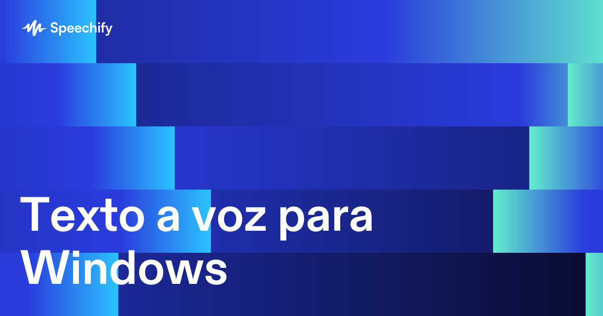 Texto a voz para Windows