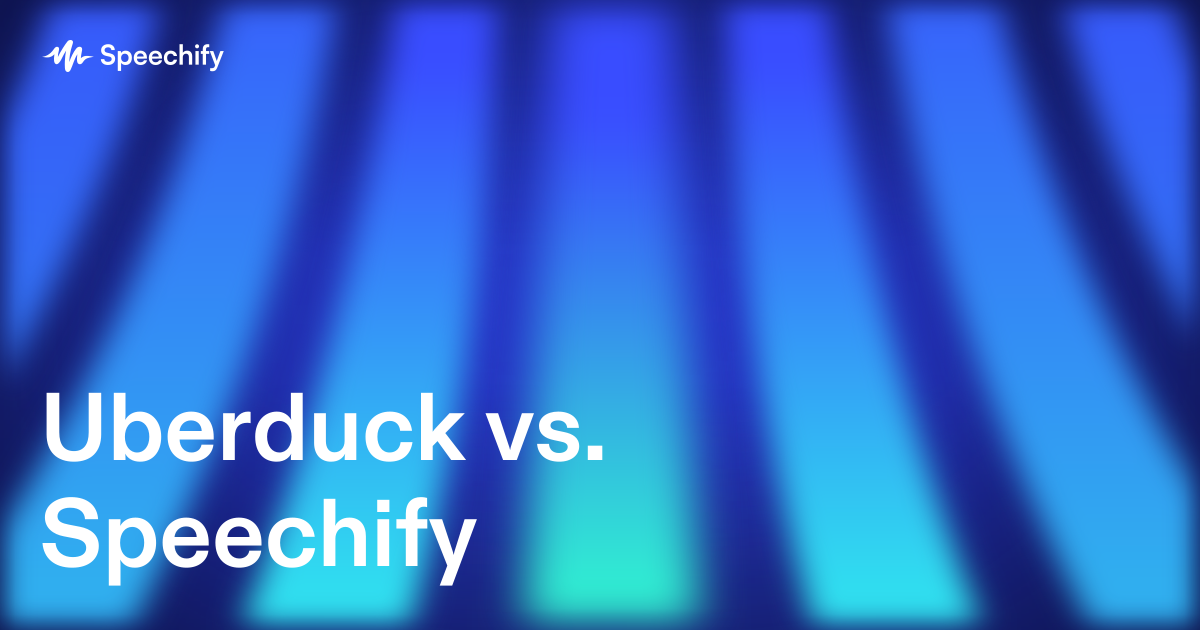 Uberduck vs. Speechify