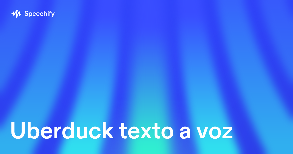 Uberduck texto a voz