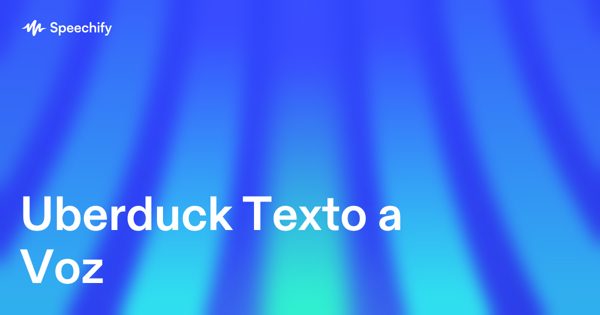 Uberduck Texto a Voz