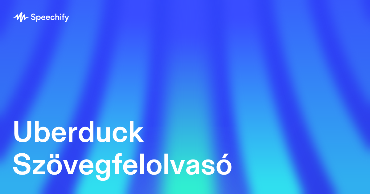 Uberduck Szövegfelolvasó