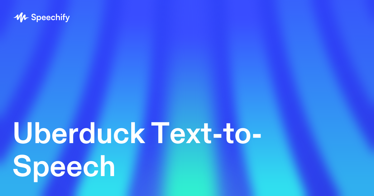 Uberduck Text-to-Speech