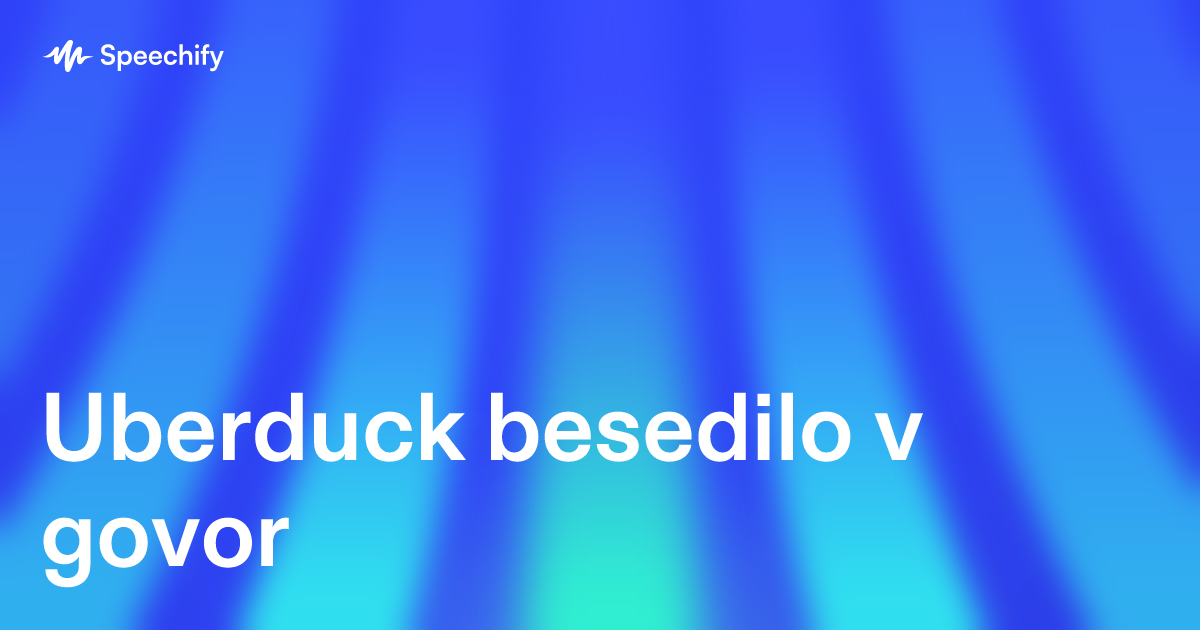 Uberduck besedilo v govor