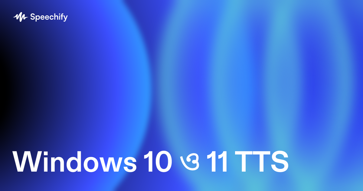 Windows 10 ও 11 TTS