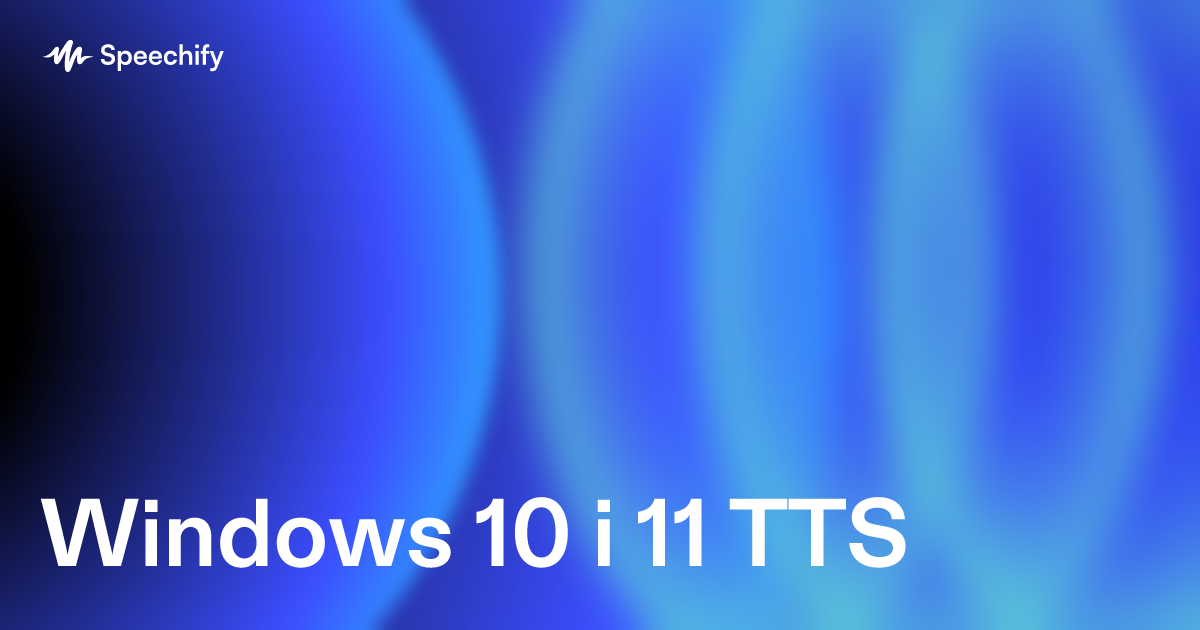Windows 10 i 11 TTS