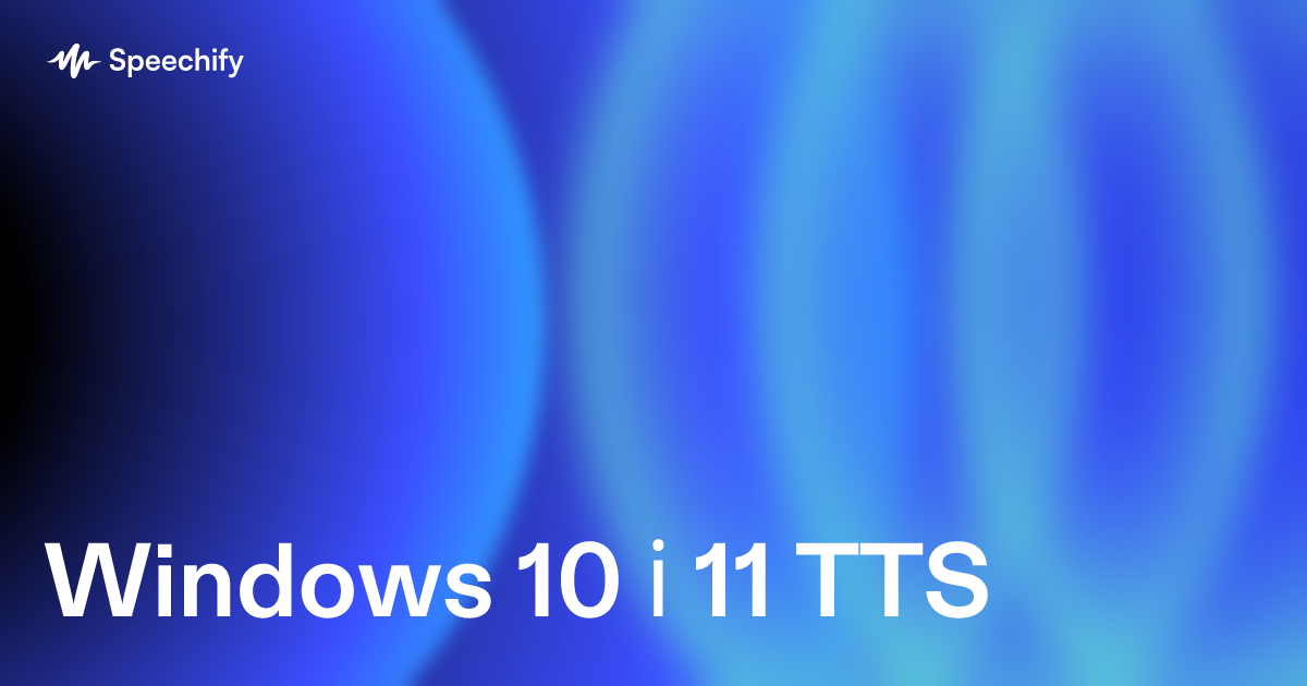 Windows 10 і 11 TTS