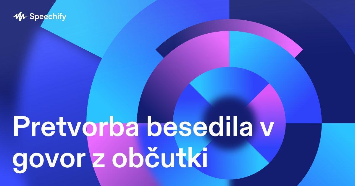 Pretvorba besedila v govor z občutki