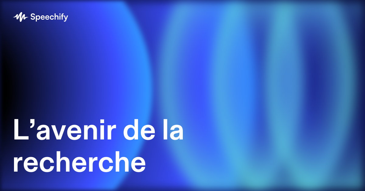 L’avenir de la recherche