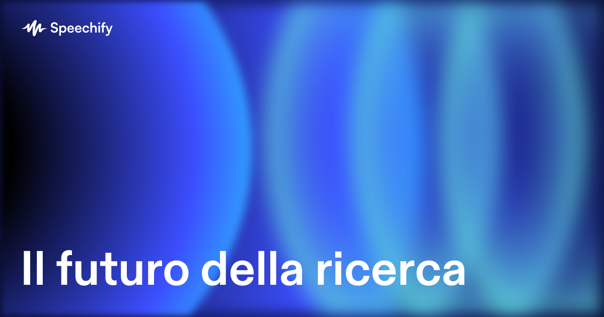 Il futuro della ricerca