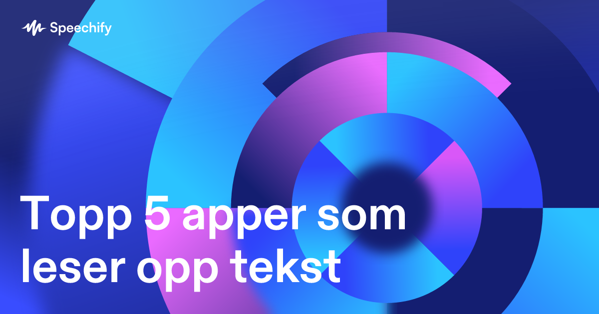 Topp 5 apper som leser opp tekst