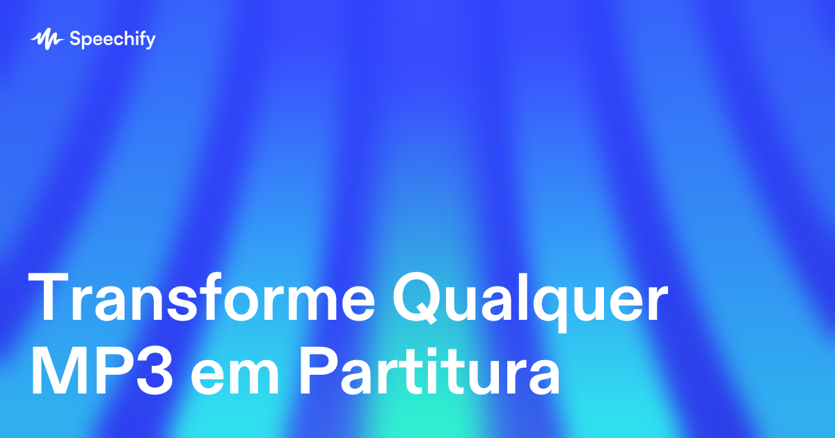 Transforme Qualquer MP3 em Partitura