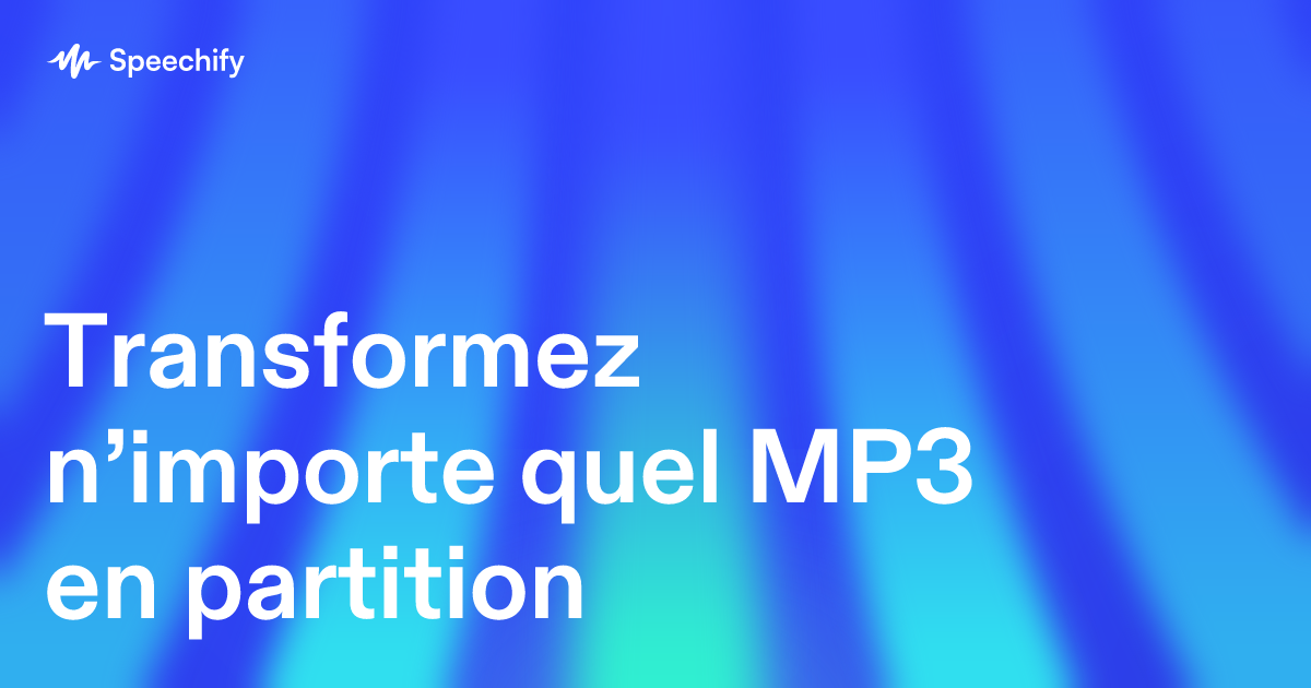 Transformez n’importe quel MP3 en partition