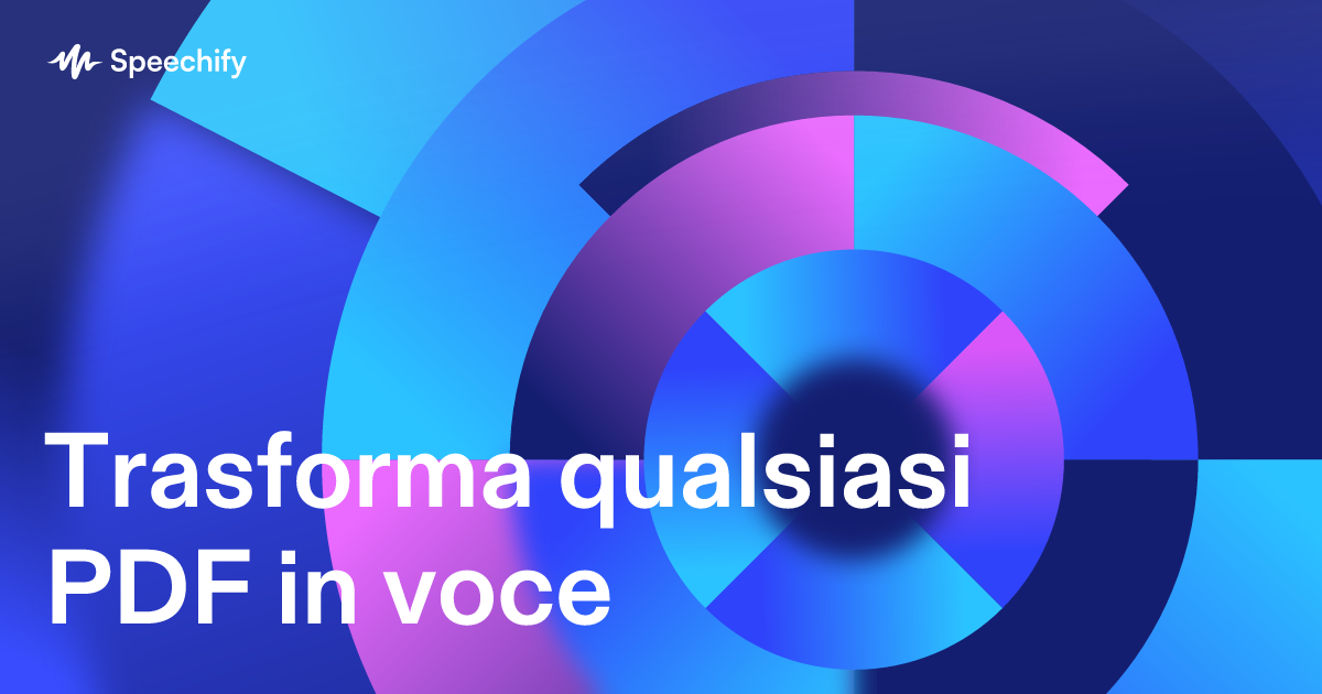 Trasforma qualsiasi PDF in voce