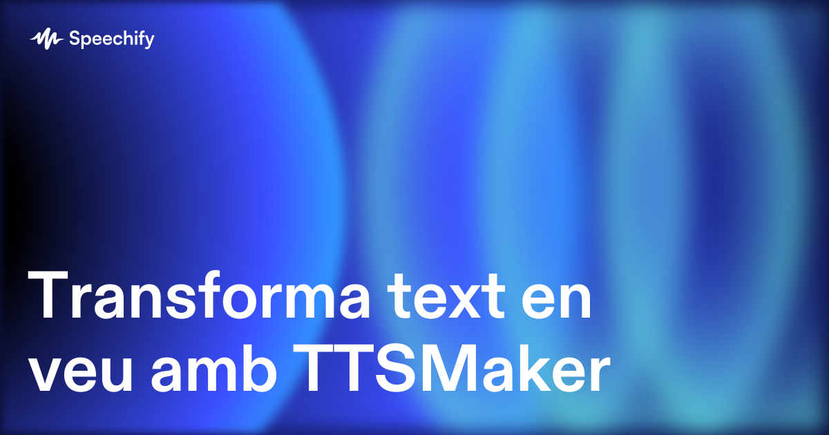 Transforma text en veu amb TTSMaker