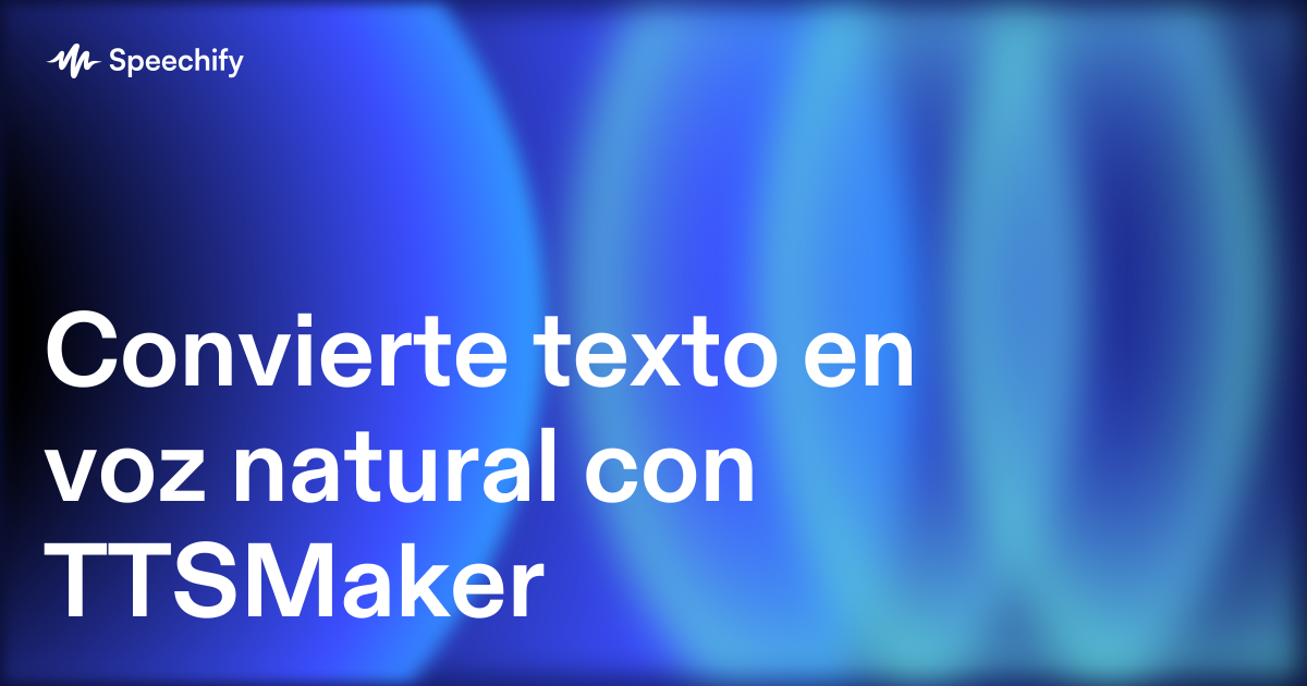 Convierte texto en voz natural con TTSMaker