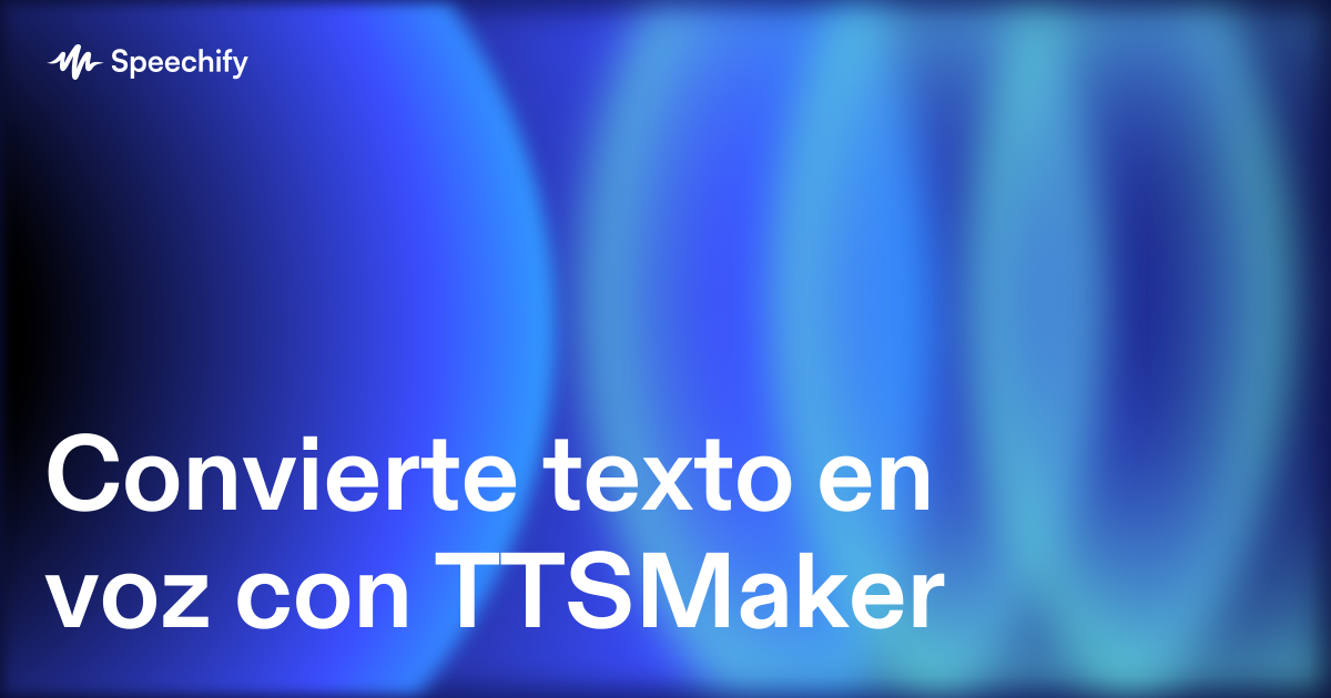 Convierte texto en voz con TTSMaker