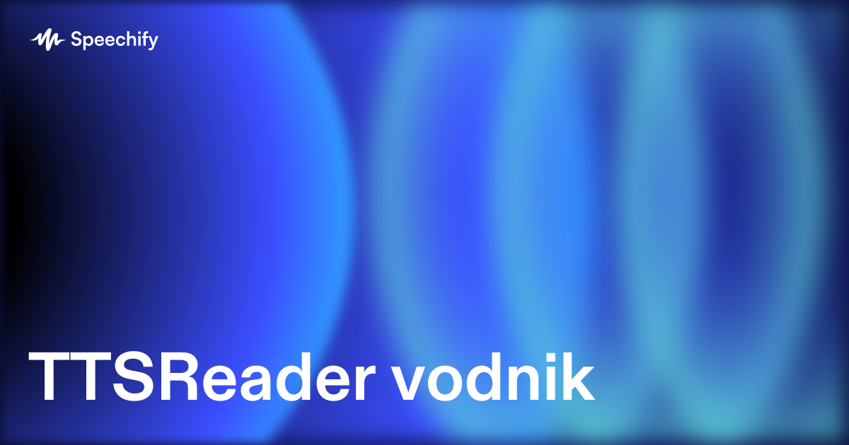 TTSReader vodnik