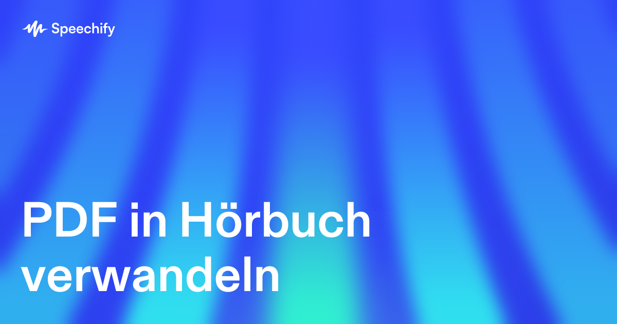 PDF in Hörbuch verwandeln
