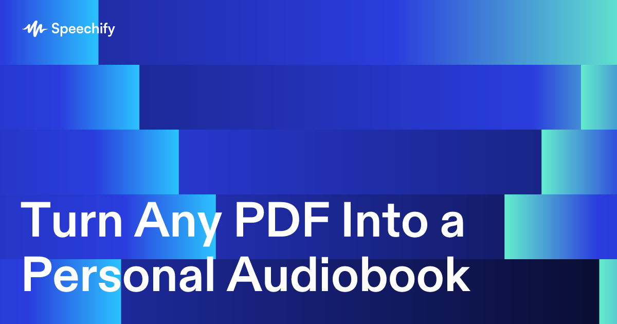 Audio.pdf PDF Audio Reader | Speechify