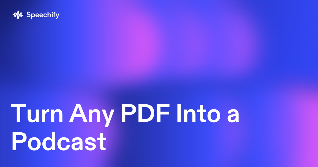 Audio.pdf PDF to Audio Converter: Listen to Your PDF | Speechify