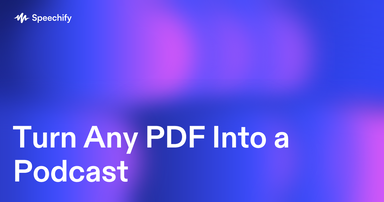 Turn Any PDF Into a Podcast