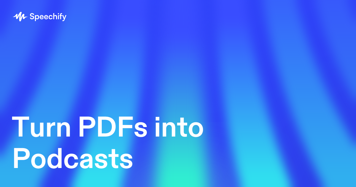 Turn PDFs into Podcasts