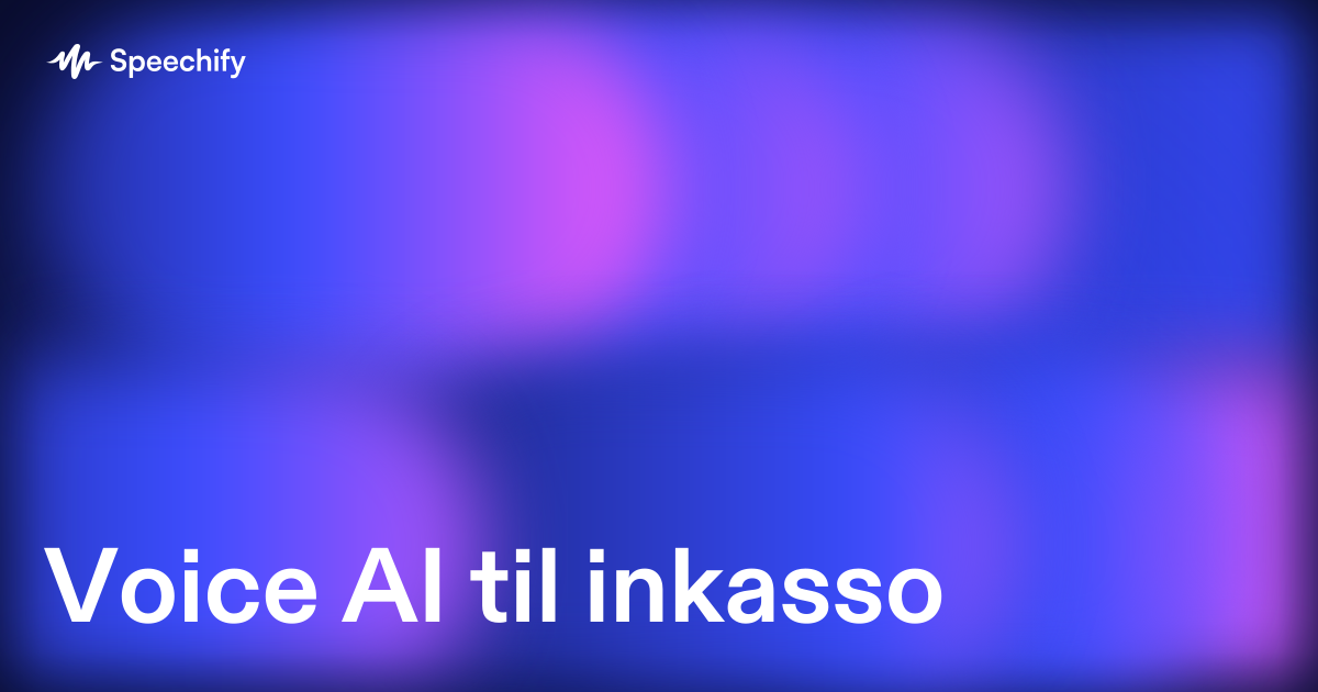 Voice AI til inkasso