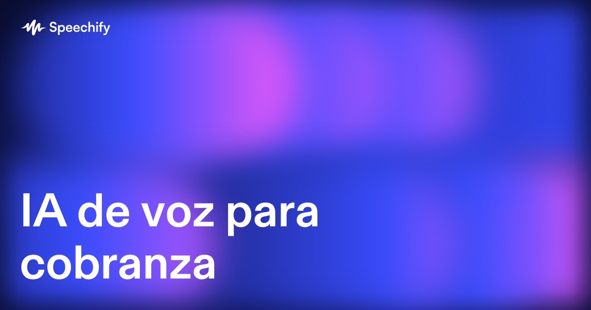 IA de voz para cobranza