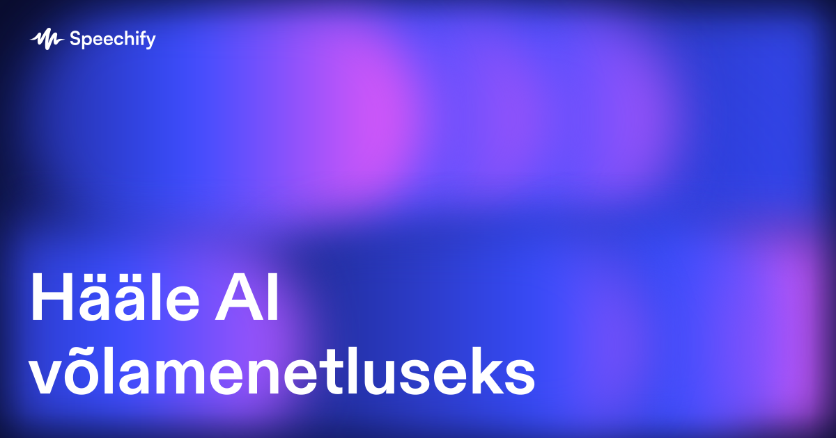 Hääle AI võlamenetluseks