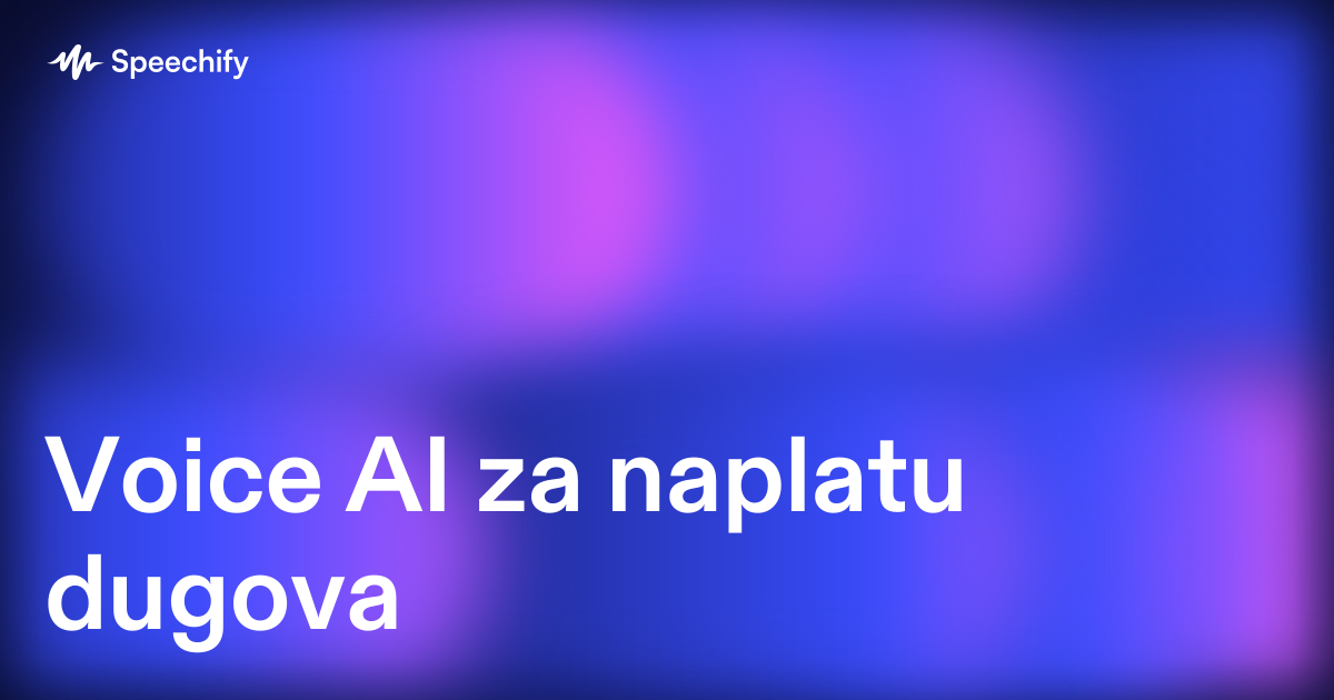 Voice AI za naplatu dugova