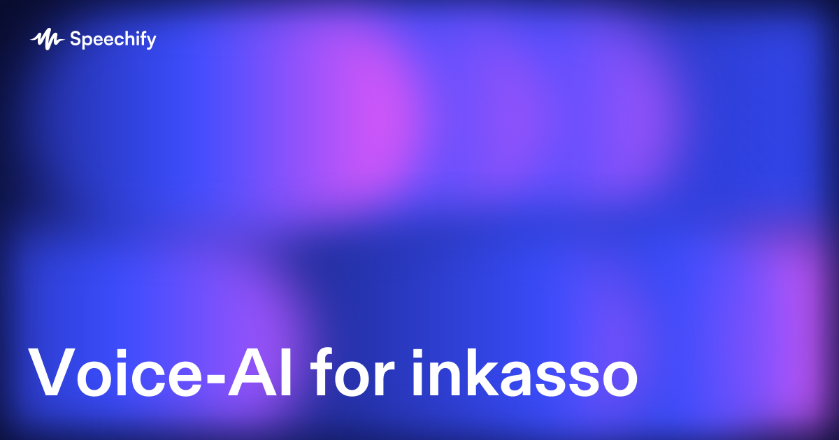 Voice-AI for inkasso