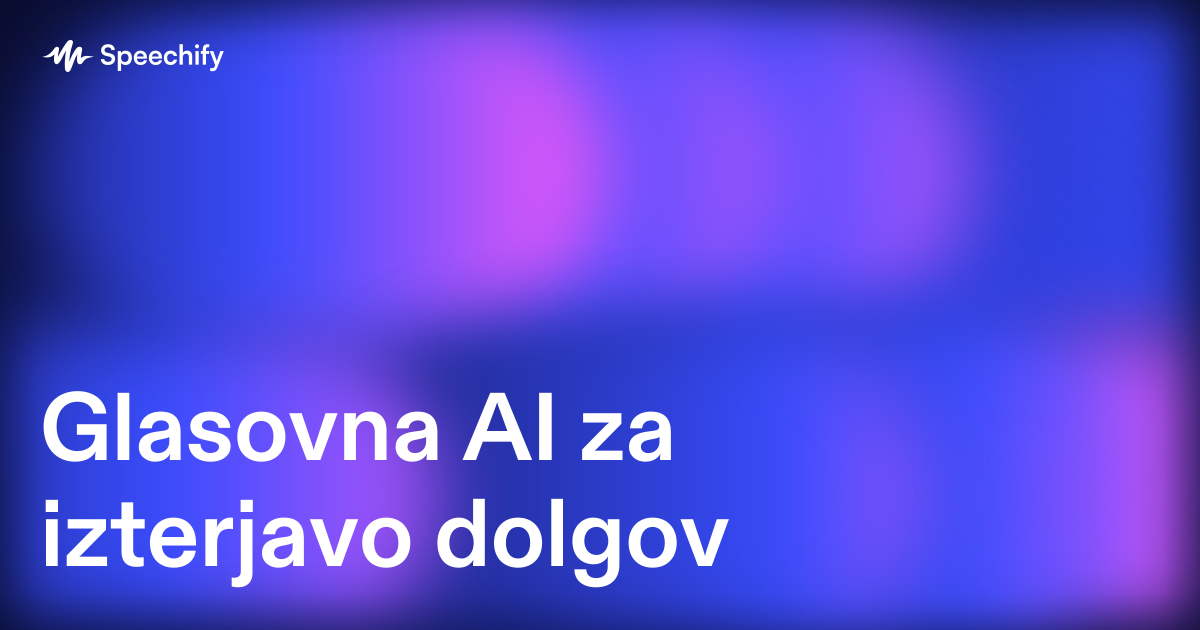 Glasovna AI za izterjavo dolgov