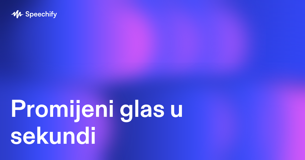 Promijeni glas u sekundi