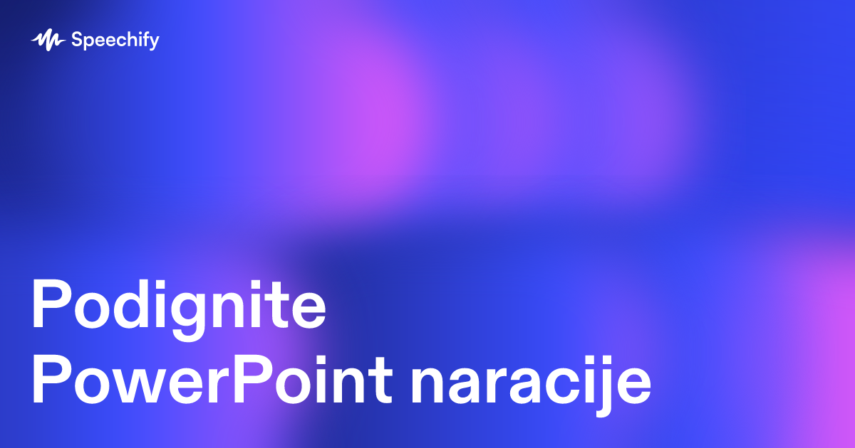 Podignite PowerPoint naracije