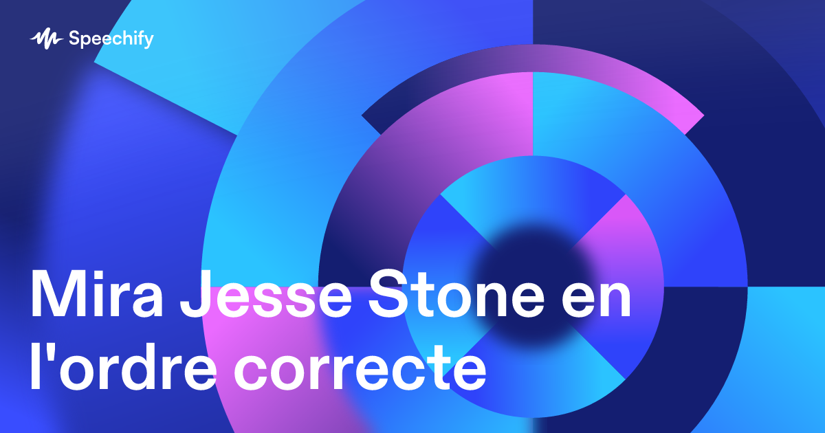 Mira Jesse Stone en l'ordre correcte