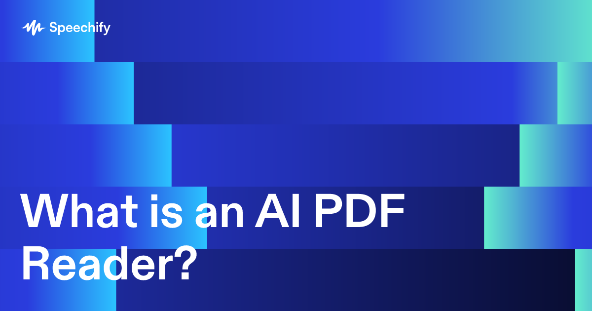What is an AI PDF Reader?