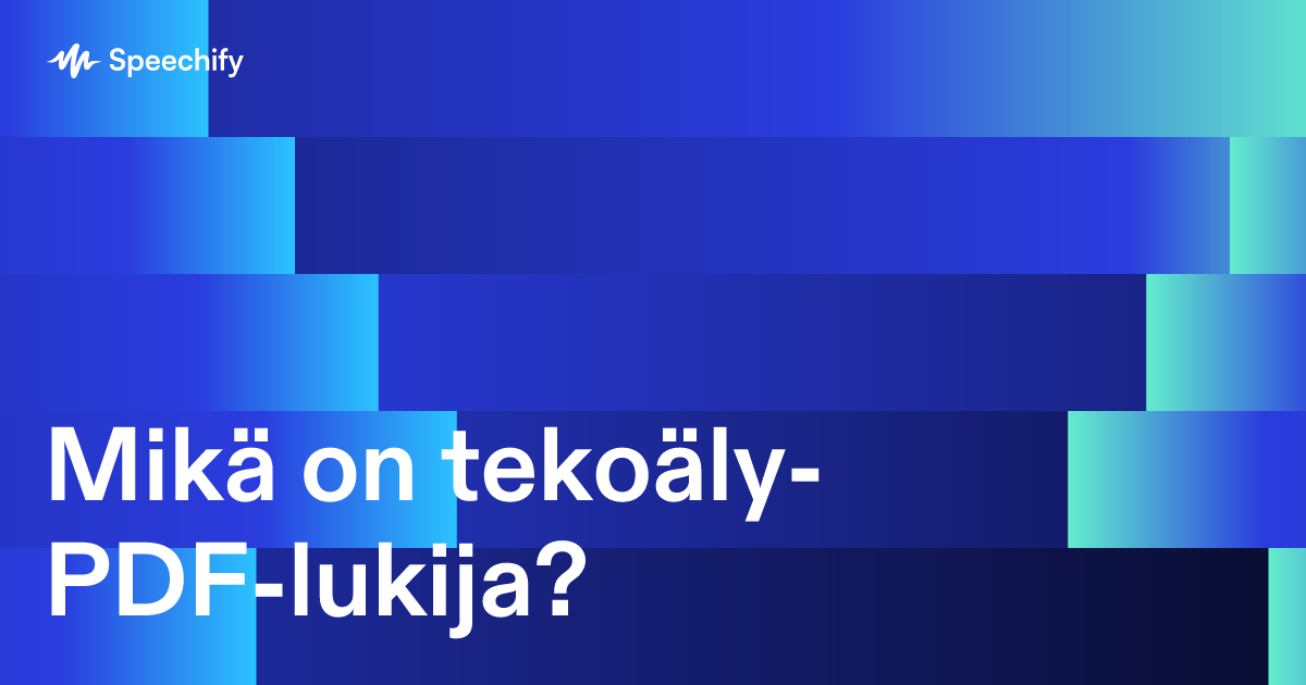 Mikä on tekoäly-PDF-lukija?
