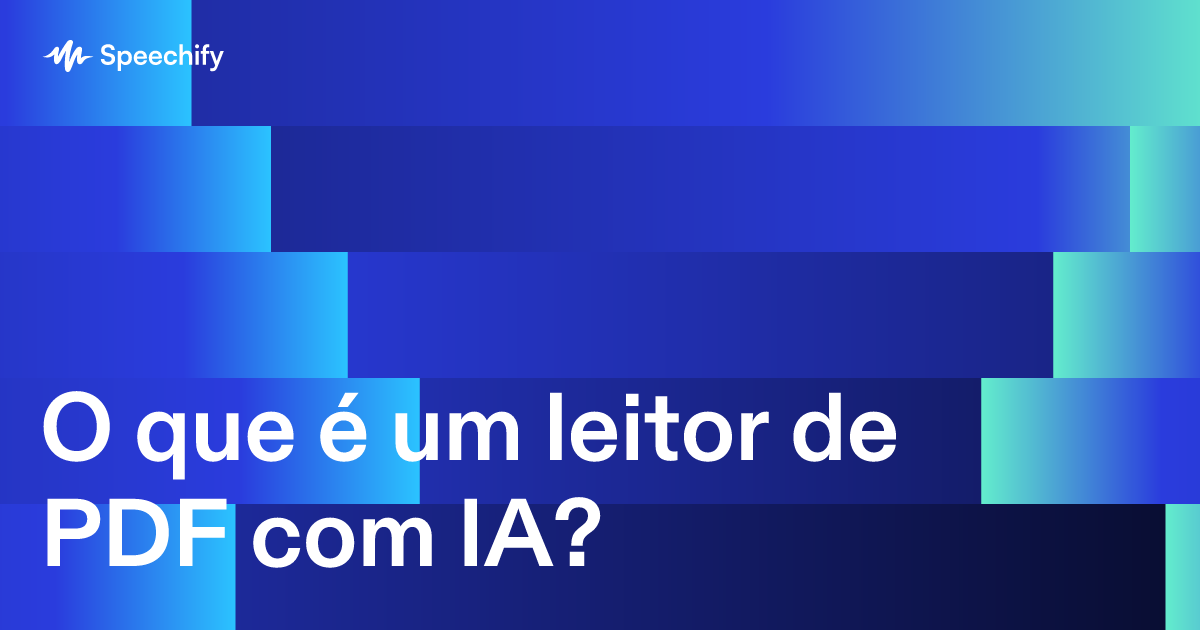 O que é um leitor de PDF com IA?