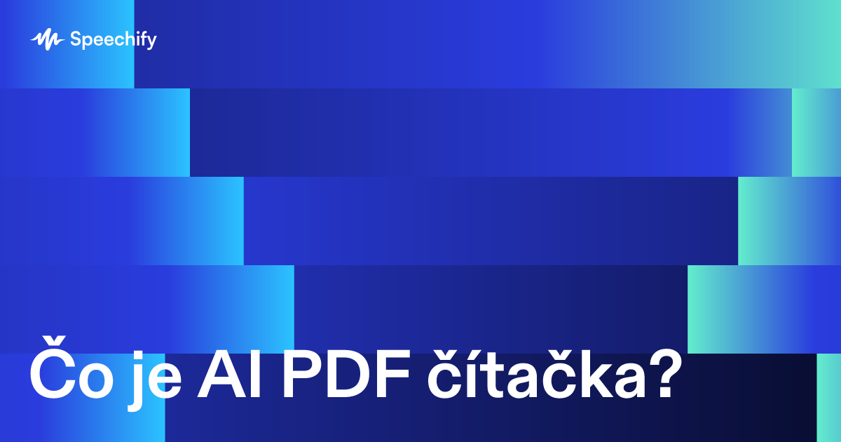 Čo je AI PDF čítačka?