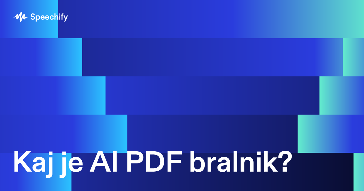 Kaj je AI PDF bralnik?