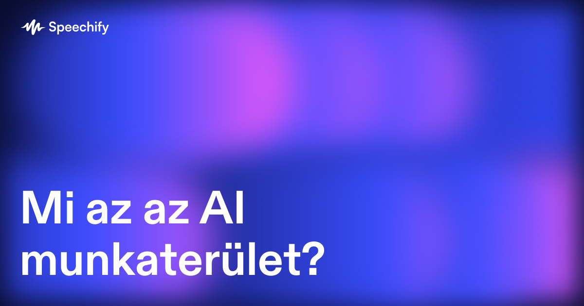 Mi az az AI munkaterület?