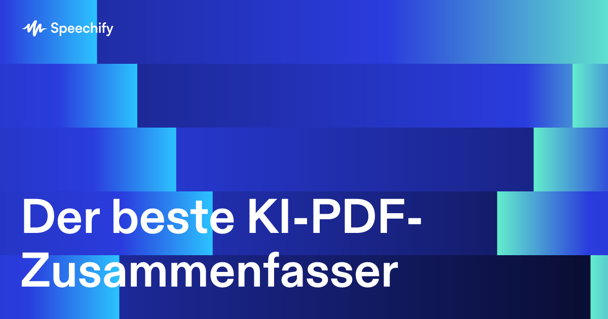 Der beste KI-PDF-Zusammenfasser