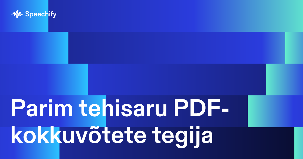 Parim tehisaru PDF-kokkuvõtete tegija