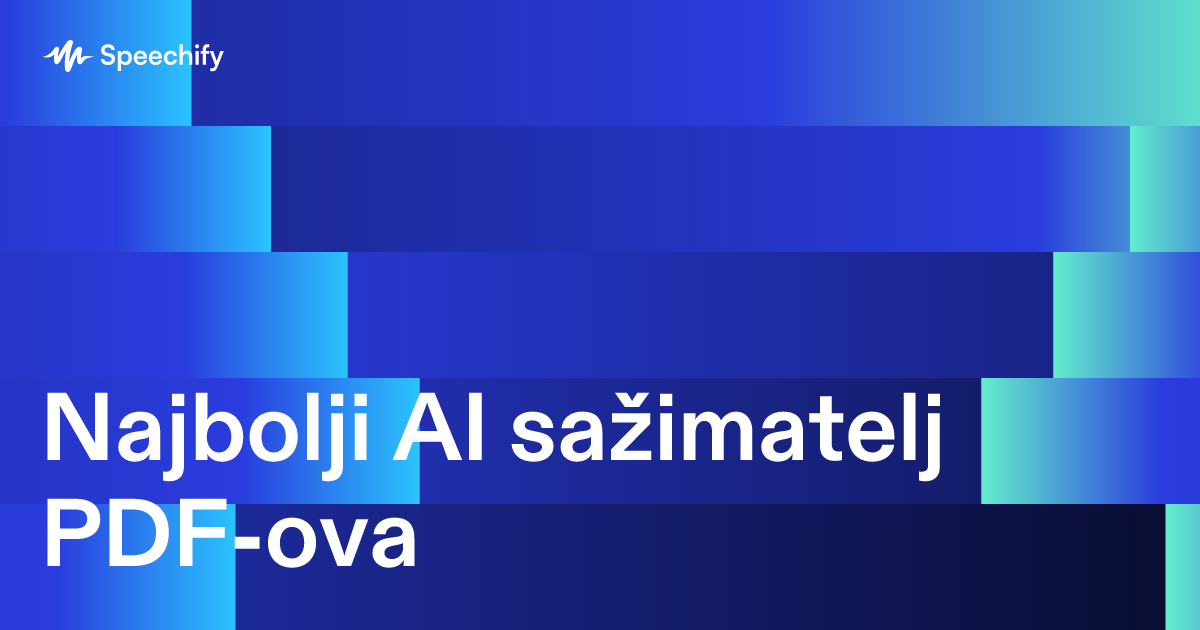 Najbolji AI sažimatelj PDF-ova