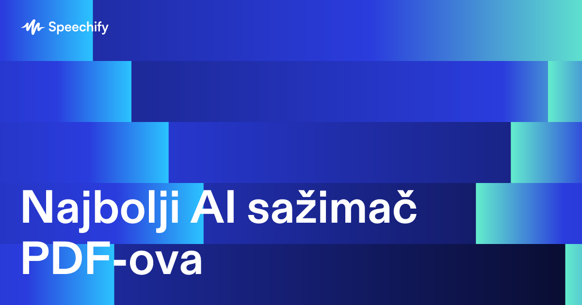 Najbolji AI sažimač PDF-ova