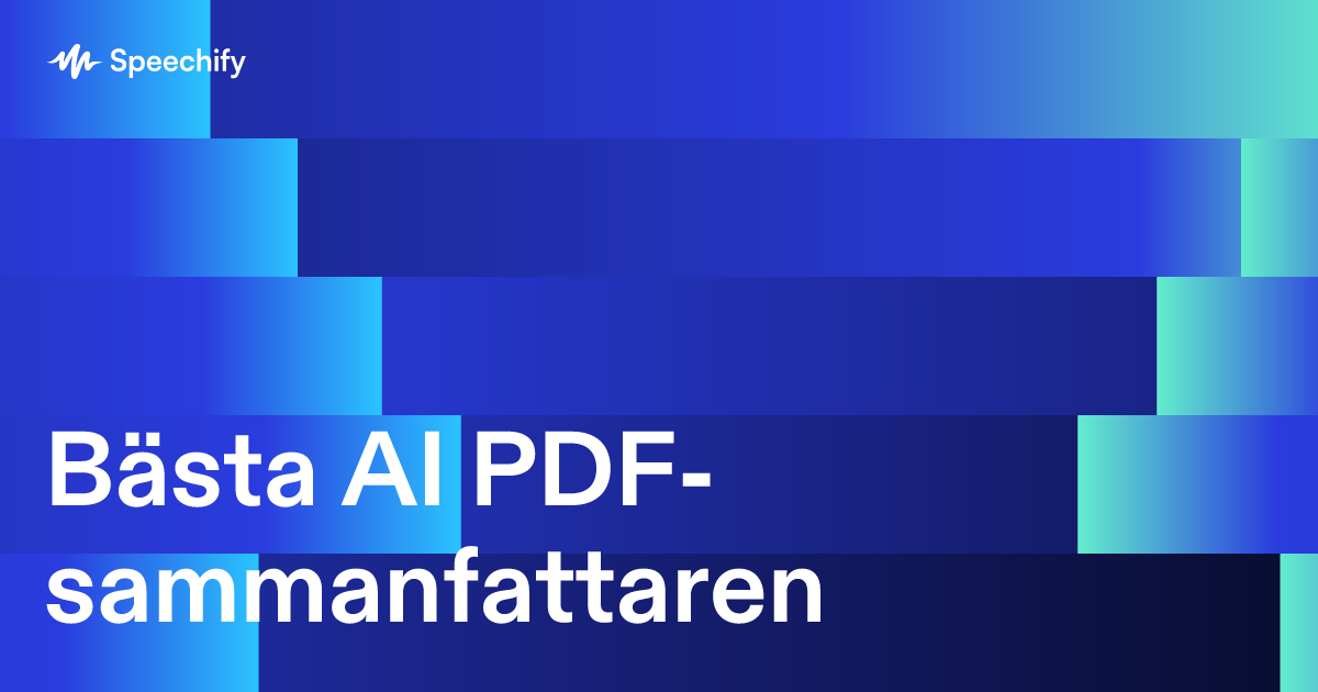 Bästa AI PDF-sammanfattaren