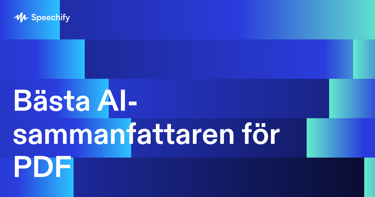 Bästa AI-sammanfattaren för PDF